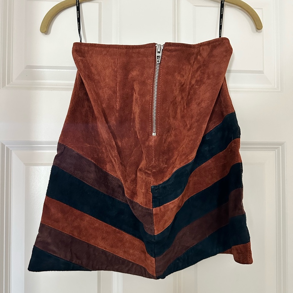 BlankNYC Suede Patchwork Mini Skirt - image 4